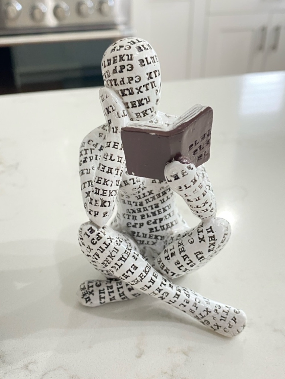 NEW - Sitting Woman Resin Reading Figurine